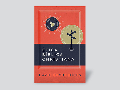 Biblical Ethics 2 book cover flat orange symbol vector vintage