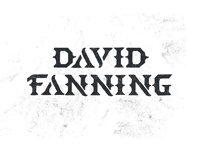 David Fanning logotype 2 country hand lettered logo logotype music sharp western
