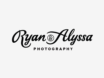 Ryan and Alyssa Photography logotype lettering logo logotype script wordmark