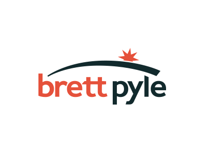 Brett Pyle logo 3 branding concept logo vector
