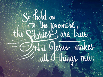 The Promise affinity photo bible christian lettering script