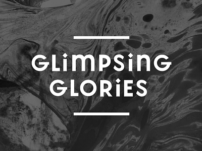 Glimpsing Glories wordmark affinity designer lettering logo minimal sans-serif wordmark