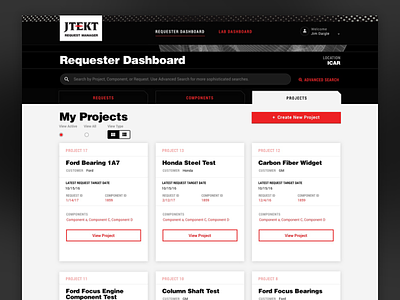 JTEKT Project Dashboard affinity designer automotive dashboard jtekt sketch ui web app worthwhile