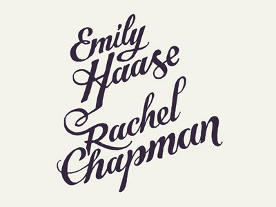 Haase/Chapman Show Title handmade type typography