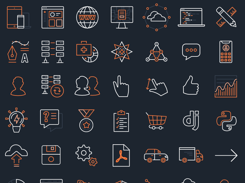 Revamped Worthwhile icon set 2017 affinity designer worthwhile branding icon set icons