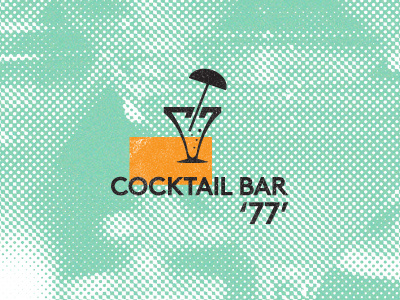 Cocktail Bar '77' bar cocktail design drink glass logo