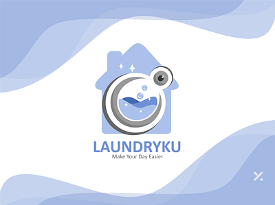 Laundryku #3 coreldraw laundry logo logo design washing