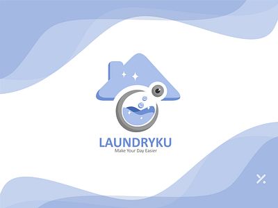 Laundryku #4 coreldraw laundry logo logo design washing