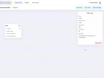 Visual SQL Builder builder database database migration drag mysql postgres relationships sql ui