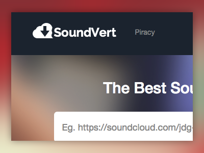 SoundVert - Download SoundCloud Tracks best css downloader flat flat design html jquery php soundcloud soundcloud downloader web design