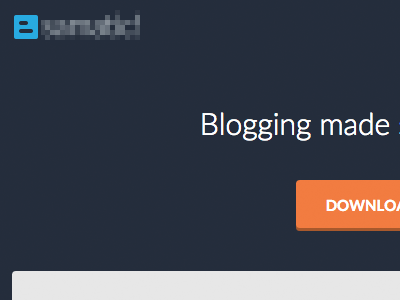 Blogging made.. blog blue design open source orange