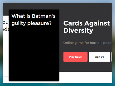 Cards Against Diversity - New Home page against cards cards against humanity free game online