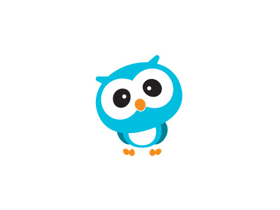 Cute Owl blue cute logo owl