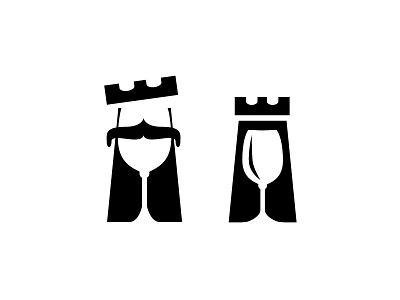 King + Queen glass king logo queen wine