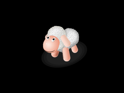 Little Sheep character fur icon illustration sheep white