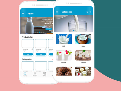 Dairy milk sample app design branding dairy firm illustrator ios logo milk walkthrough xd xd design