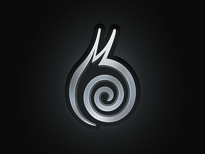 Logo_Snail_Metal black logo metal snail xy