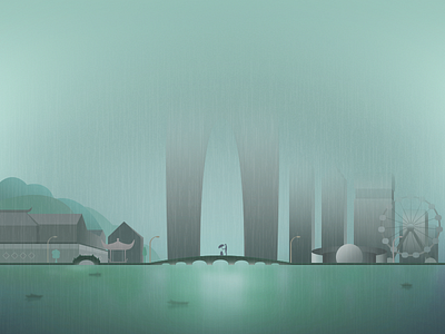 Suzhou Rain illustration rain suzhou xy