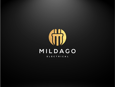 MILDAGO ELECTRICAL LOGO DESIGN animation branding design graphic design icon illustration initials logo logo monogram logo motion graphics ui vector