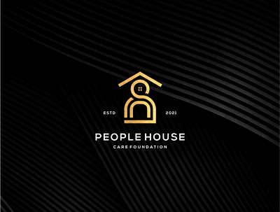 PEOPLE HOUSE CARE FOUNDATION LOGO DESIGN branding design graphic design icon illustration initials logo logo monogram logo ui vector