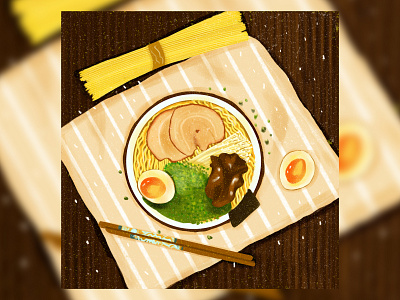 Ramen drawing foodillustration illustration イラスト 商业插画 插画