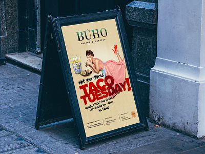 Buho Taco Tuesday A-Frame branding creative creative design design design agency designer designs digital art digitalart graphic design graphicdesign logo marketing marketing agency