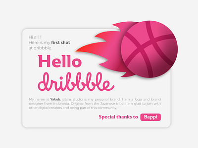 Hello Dribbble ! design dribbble greeting hello invitation thanks ui ux