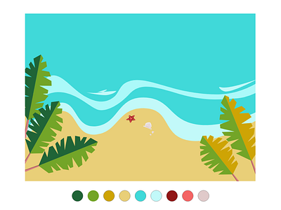 Summer Beach 2d adobe illustration adobe xd animation beach branding design figma graphic design illustration motion graphics procreate summer user interface