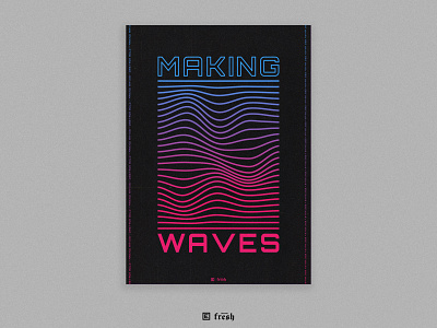 Making Waves Poster 80s illustrator photoshop retro