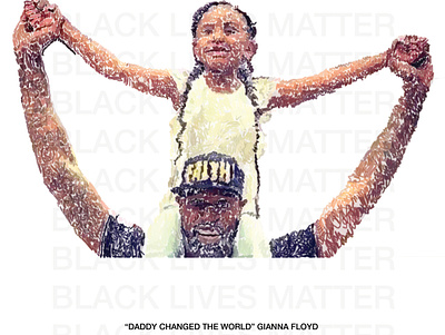 Gianna Floyd. (cropped to fit frame) blacklivesmatter design george floyd illustration logo poster art scribble