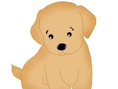Doggy animal animal art design dog illustration mininalist simply