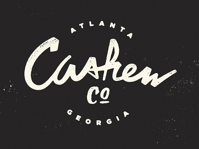 Cashew Co. atl atlanta branding cashew georgia hand drawn listen to killer mike script texture type wordmark