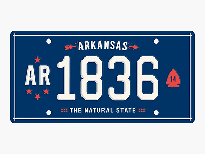 State Plates: Arkansas arkansas design illustration state plates type walmart of america