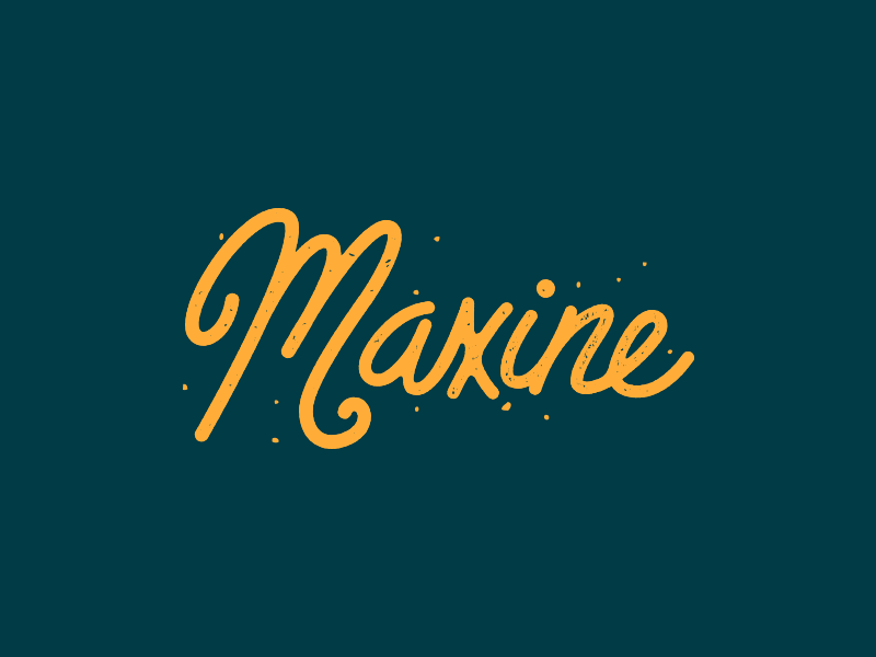 Maxine austin exploration maxine script typography