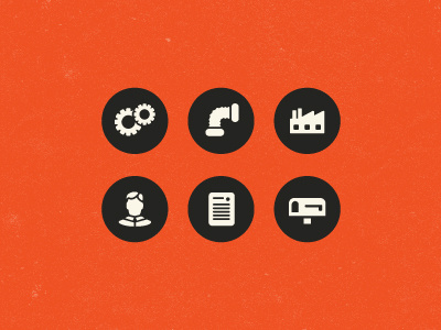 Industrial Website Icons nebo