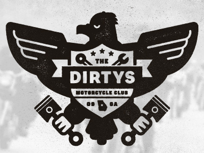 The Dirtys crest design bros illustration motorcycle shirt the dirtys tough