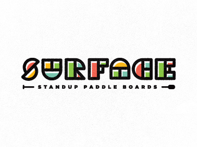 Surface color dudes in speedos logo type