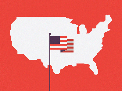 That One Place color design illustration map usa