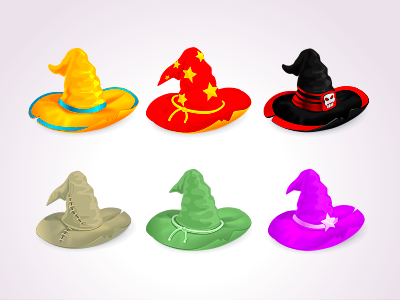 Hats for Wizard icon vector