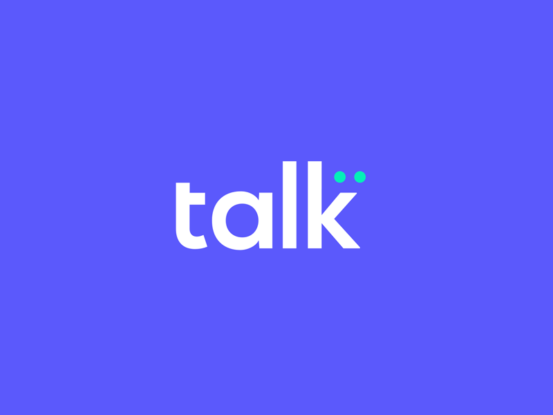 Talk | Wordmark Animation animark animation branding clever logo logo animation logos logotype mark minimal monogram typography wordmark