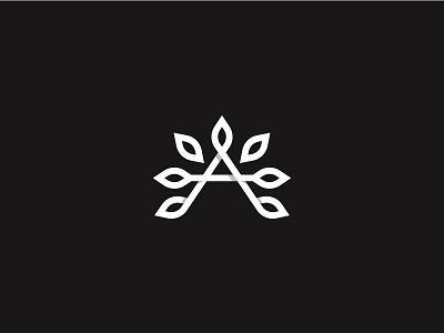 A + Leaves a logo design f identity illustration leaf logo logotype mark monogram nature symbol