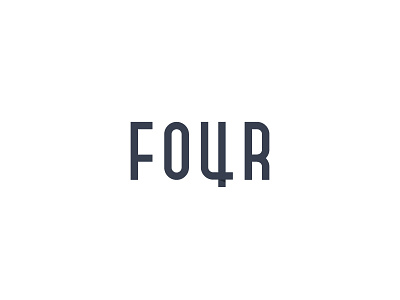 FOUR christ clover four logos mark logo logotype letter minimal monogram number wordmark