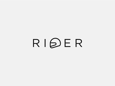 Rider | Wordmark clever creative logos logotypes drive genius iconic logo design idea logotype mark minimal logos mnimal modern ride