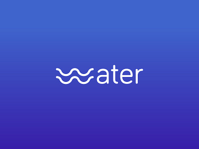 Water | Wordmark clever creative logos logotypes genius iconic logo design idea logotype mark minimal logos mnimal modern ocean water waves