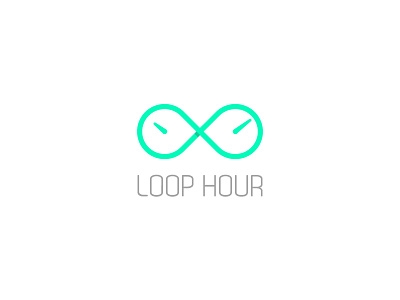 Logo | Loop Hour brand mark clever clock creative logos infinity infinity logo inspiring logo logotype loop minimal time w