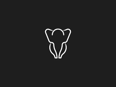 Elefront :) animal baby elephant design elephant icon line logo mark minimal unused