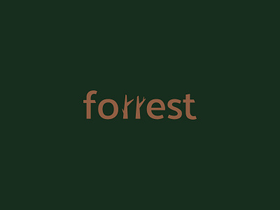 Forrest | Wordmark black clover logo forrest wood tree logo logomark mark minimal minimal logo typography wordmark