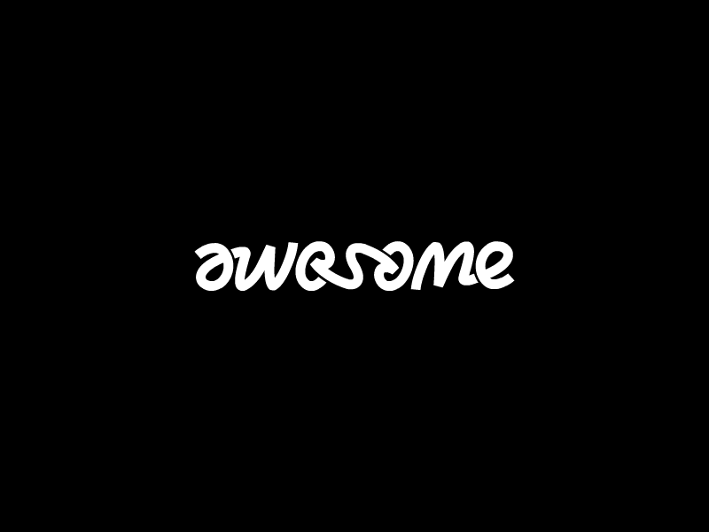 Awesome | Ambigram ambigram ambigram logo animation awesome custom lettering logo logotype type typography wordmark