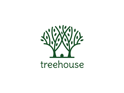 TreeHouse | Logo branding forest house logos leaf logodesign logotype mark minimal tree treehouse typography