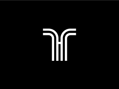 TH | Monogram black lettermark logo logomark mark minimal monogram th th logo tshirt logo typography wordmark